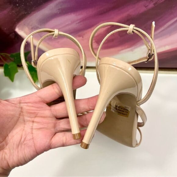 Steve Madden Strappy Sandal Stiletto Sandals in Beige Size 9.5 - Picture 7 of 10
